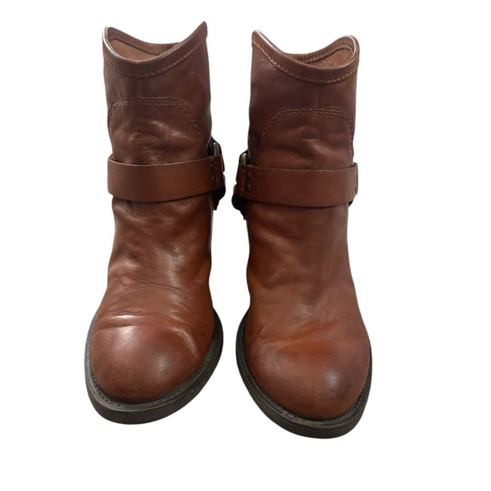 Lucky Brand Brown Leather Heeled  Ankle Boots - size 8.5